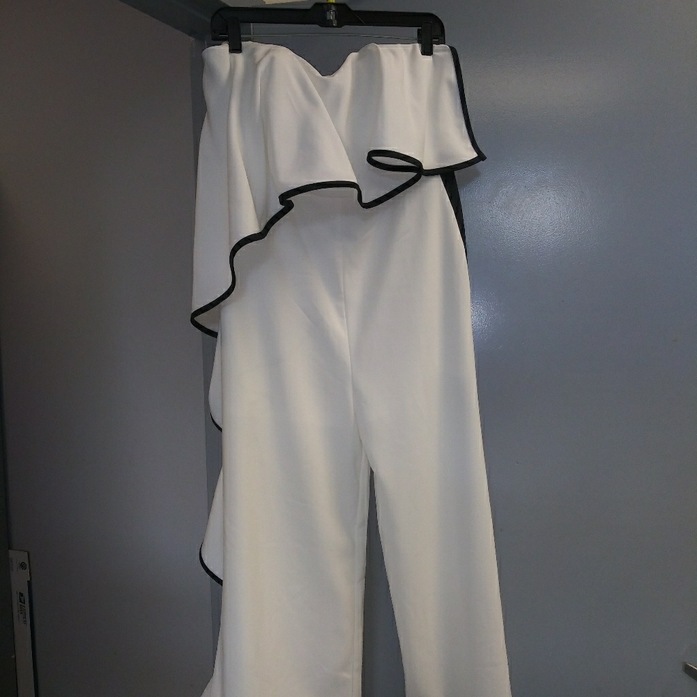 White Sexy Jumpsuit sz L